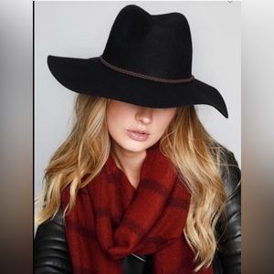 NEW🤠 PANAMA WIDE BRIM HAT WITH SUEDE BRAIDED RIBBON ACCENT